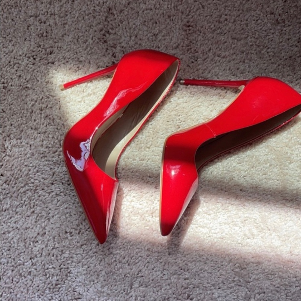 Steve Madden Red Stiletto Court Heels with Point Toe